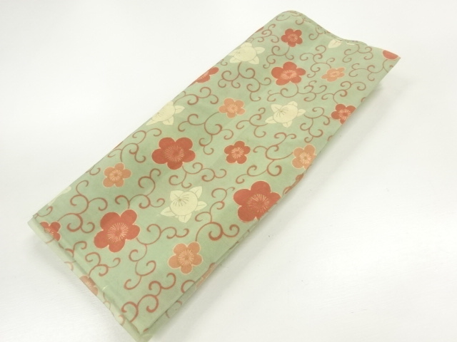 アンティーク　錦紗花唐草模様着物洗い張り